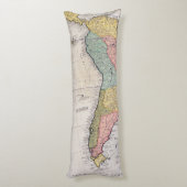 Coussins Longs Antique vieille carte inspirée (8) (Dos (Vertical))