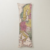 Coussins Longs Antique vieille carte inspirée (9) (Dos (Vertical))