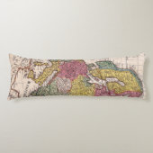 Coussins Longs Antique vieille carte inspirée (9) (Devant)