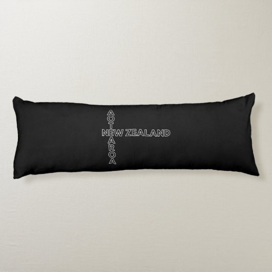 Coussins Longs Aotearoa Nouvelle-Zélande, NZ Kiwi Mot de passe  (Dos)