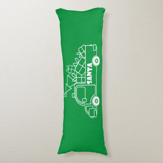 Coussins Longs Aperçu camion de Noël Père Noël vue côté voiture (Devant (Vertical))