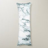 Coussins Longs Apparence en marbre de veine turquoise foncé (Dos (Vertical))