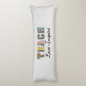 Coussins Longs Apprendre, Amour, Inspirer (Dos (Vertical))