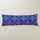 Coussins Longs Aqua et Lilac Oreiller Corps de joie fractale (Dos)