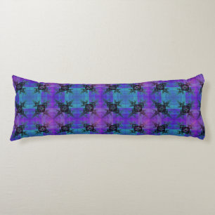 Coussins Longs Aqua et Lilac Oreiller Corps de joie fractale