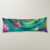 Coussins Longs Aqua Floral Jardin sous-marin Abstrait (Dos)