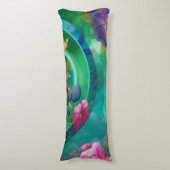 Coussins Longs Aqua Floral Jardin sous-marin Abstrait (Devant (Vertical))