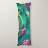 Coussins Longs Aqua Floral Jardin sous-marin Abstrait (Dos (Vertical))