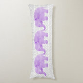 Coussins Longs Aquarelle 3 Eléphants Shibori Primitive Chevron (Devant (Vertical))