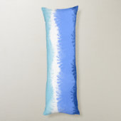 Coussins Longs Aquarelle Abstraite moderne tons bleus (Dos (Vertical))