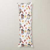 Coussins Longs Aquarelle Bacon & Oeufs Petit déjeuner Motif alime (Devant (Vertical))