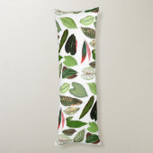 Coussins Longs Aquarelle botanique Vintage verdure Feuilles (Dos (Vertical))