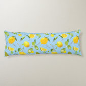 Coussins Longs Aquarelle Citron & Feuilles 3 (Dos)