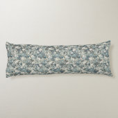 Coussins Longs Aquarelle Clematis Motif Floral Gris Bleu Sage  (Dos)