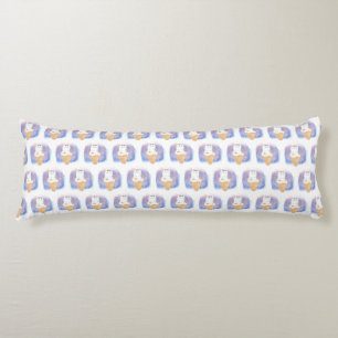 Coussins Longs aquarelle de chat crème glacée