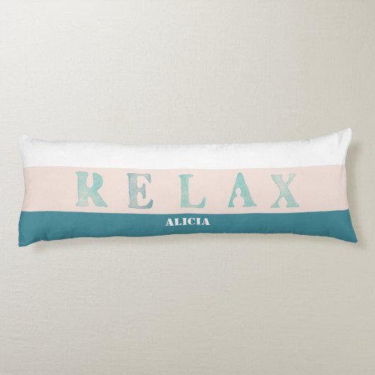 Coussins Longs Aquarelle de plage turquoise double face (Dos)