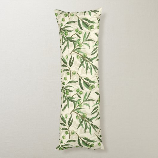 Coussins Longs Aquarelle des branches d'olive (Dos (Vertical))