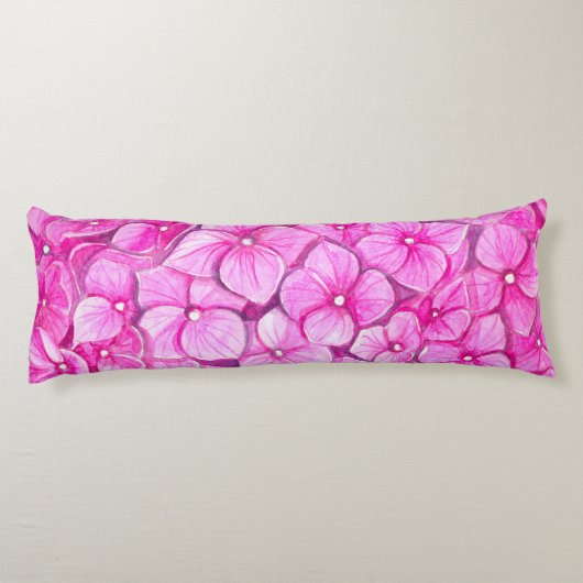 Coussins Longs Aquarelle d'Hydrangea (Dos)
