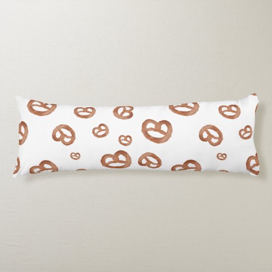 Coussins Longs Aquarelle douce salée Motif Pretzel (Devant)