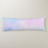 Coussins Longs Aquarelle Dreamy Rose bleu turquoise (Dos)
