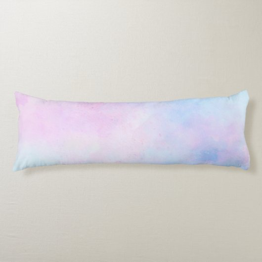 Coussins Longs Aquarelle Dreamy Rose bleu turquoise (Devant)
