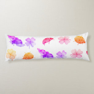 Coussins Longs Aquarelle et trèfle à quatre feuilles