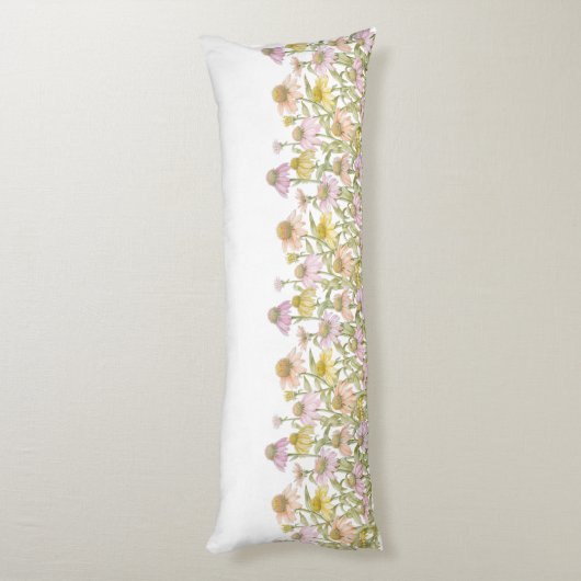 Coussins Longs Aquarelle fleurie d'art botanique (Dos (Vertical))