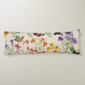 Coussins Longs Aquarelle Fleurs sauvages & papillons Jardin Flora (Dos)