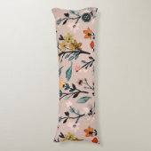 Coussins Longs Aquarelle florale Boho Rose Dusty personnalisée (devant Vertical)