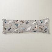 Coussins Longs Aquarelle Heron Bird Egret Nature Motif (Dos)