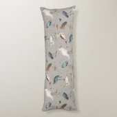 Coussins Longs Aquarelle Heron Bird Egret Nature Motif (Dos (Vertical))