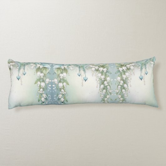Coussins Longs Aquarelle Lily de l'Oreiller de la vallée (Dos)