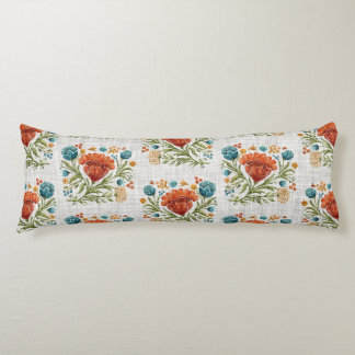 Coussins Longs Aquarelle Moderne Fleur Motif Earthy Whimsical