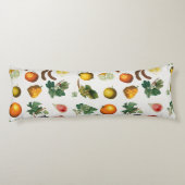 Coussins Longs Aquarelle Motif de fruits méditerranéens (Dos)