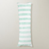 Coussins Longs Aquarelle numérique PixDezines Mint/Adj. Rayures (Devant (Vertical))