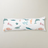 Coussins Longs Aquarelle Océan Motif d'animaux marins (Dos)