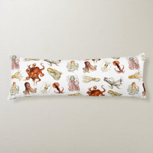 Coussins Longs Aquarelle Octopus Cephalopod Océan Animaux