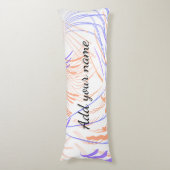 Coussins Longs Aquarelle orange violet abstrait ajouter le nom te (Devant (Vertical))