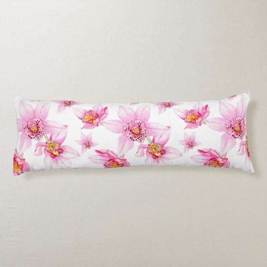 Coussins Longs Aquarelle Orchidées Design 15 (Dos)