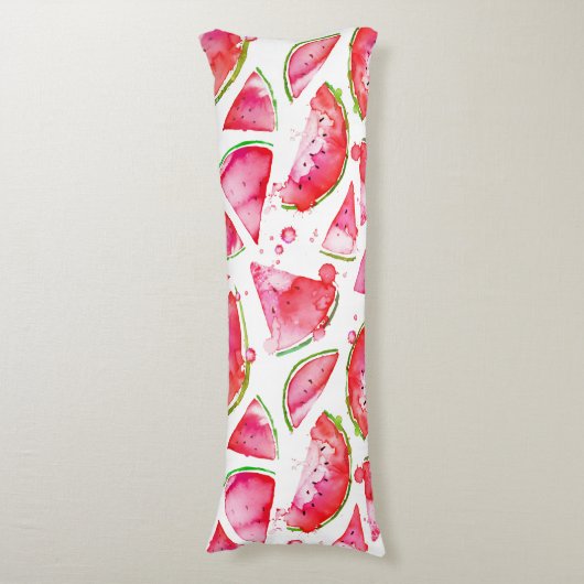 Coussins Longs Aquarelle pastèque 1 (Devant (Vertical))