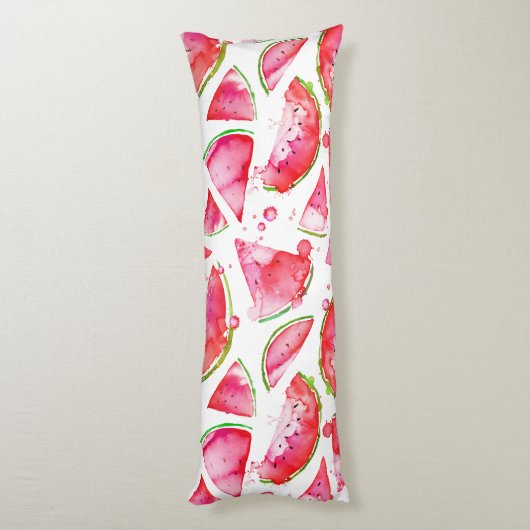 Coussins Longs Aquarelle pastèque 1 (Dos (Vertical))