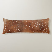 Coussins Longs Aquarelle Pointe Polka dans café Brown et blanc (2 (Devant)