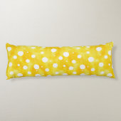 Coussins Longs Aquarelle Polka Dot - Terre Jaune et Blanc (2) (Dos)