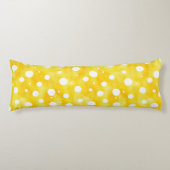 Coussins Longs Aquarelle Polka Dot - Terre Jaune et Blanc (2) (Devant)