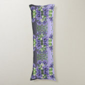 Coussins Longs Aquarelle Purple Fleurs Corps Oreiller (devant Vertical)