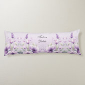 Coussins Longs Aquarelle Purple Floral Oreiller Corps (Dos)