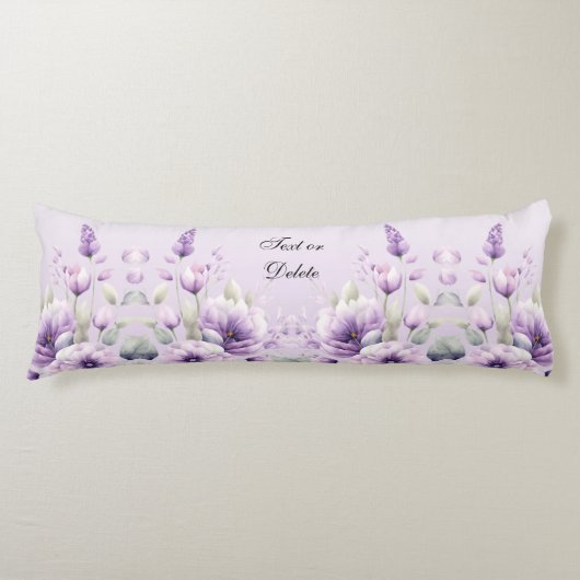 Coussins Longs Aquarelle Purple Floral Oreiller Corps (Devant)