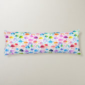 Coussins Longs Aquarelle Rainbow Umbrellas Rainy Day Girls (Dos)