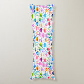 Coussins Longs Aquarelle Rainbow Umbrellas Rainy Day Girls (Devant (Vertical))