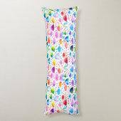 Coussins Longs Aquarelle Rainbow Umbrellas Rainy Day Girls (Dos (Vertical))